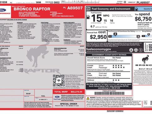 Certified 2023 Ford Bronco Raptor AWD/4WD image 3