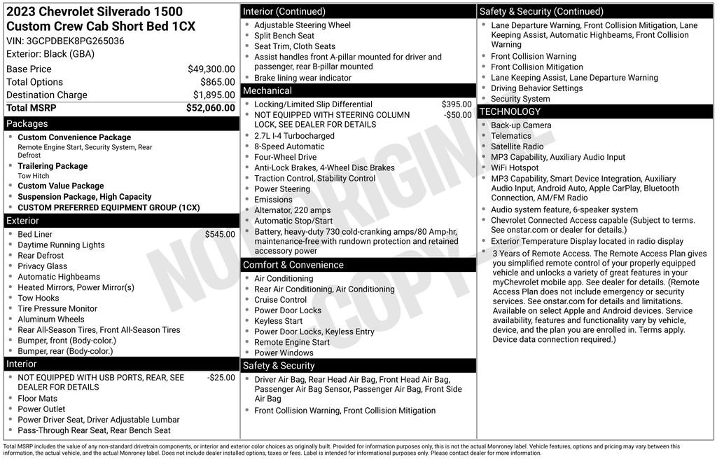 Used 2023 Chevrolet Silverado 1500 Custom AWD/4WD image 39