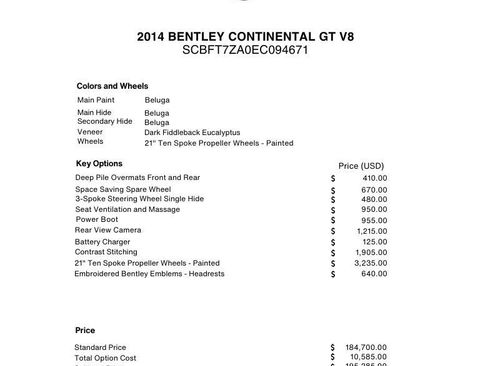 Used 2014 Bentley Continental GT image 13