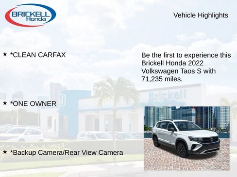 Used 2022 Volkswagen Taos S w/ IQ Drive S Package FWD image 8