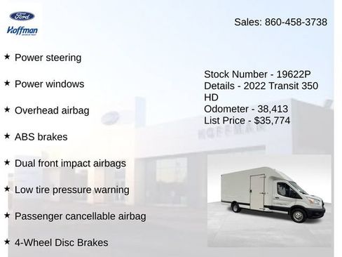 Used 2022 Ford Transit 350 Low Roof DRW w/ Interior Upgrade Package RWD image 15