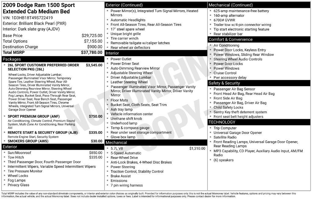 Used 2009 Dodge Ram 1500 Truck Sport RWD image 9