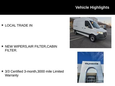 Used 2023 Mercedes-Benz Sprinter 144 Cargo image 2