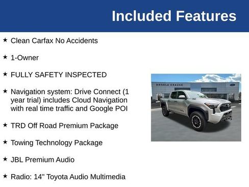 Used 2024 Toyota Tacoma TRD Off-Road w/ TRD Off Road Premium Package AWD/4WD image 5