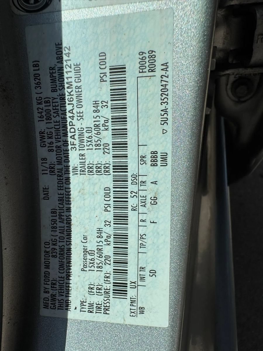 Used 2019 Ford Fiesta S FWD image 38