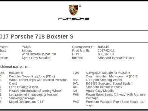 Used 2017 Porsche 718 Boxster S image 7