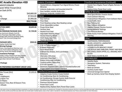 New 2026 GMC Acadia Elevation w/ Black Edition FWD image 48