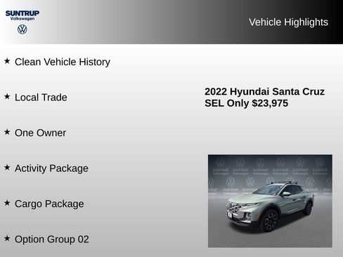 Used 2022 Hyundai Santa Cruz SEL w/ Activity Package AWD/4WD image 8
