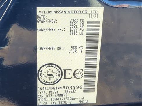 Used 2022 Nissan Altima 2.5 Platinum image 37