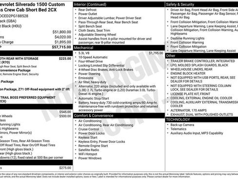 Used 2023 Chevrolet Silverado 1500 Custom Trail Boss AWD/4WD image 6