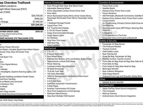 Used 2020 Jeep Cherokee Trailhawk w/ Cold Weather Group image 15