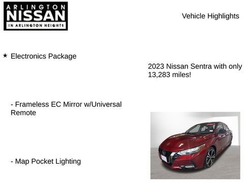 Certified 2023 Nissan Sentra SR w/ Electronics Package FWD image 7