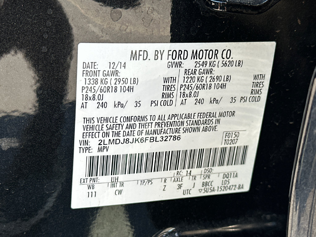 Used 2015 Lincoln MKX AWD w/ Equipment Group 101A image 34