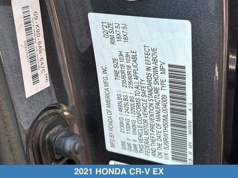 Certified 2021 Honda CR-V EX image 33