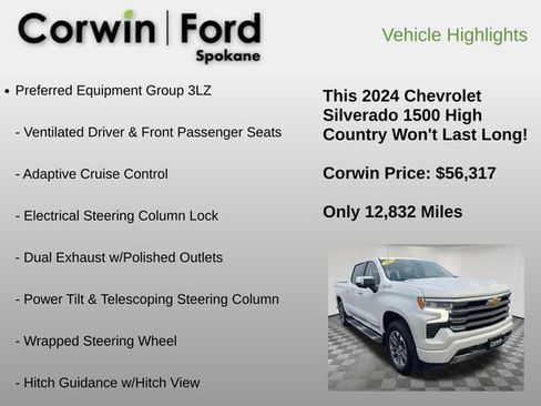 Used 2024 Chevrolet Silverado 1500 High Country w/ Z71 Off-Road Package image 30