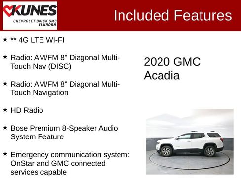 Used 2020 GMC Acadia SLT image 3
