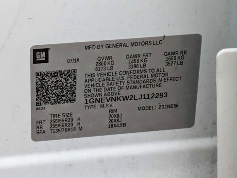 Used 2020 Chevrolet Traverse High Country w/ LPO, Floor Liner Package image 37