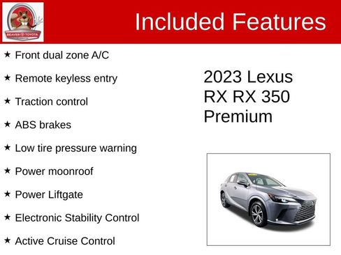 Used 2023 Lexus RX 350 Premium w/ Accessory Package (Z1) FWD image 4