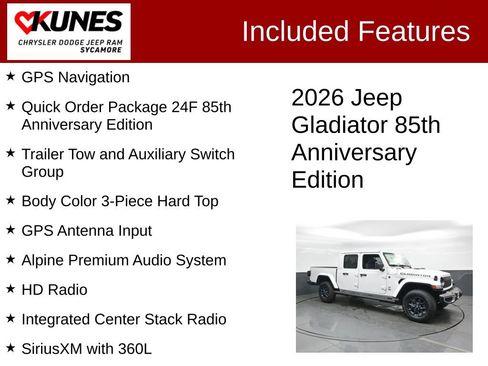New 2026 Jeep Gladiator Sport AWD/4WD image 3