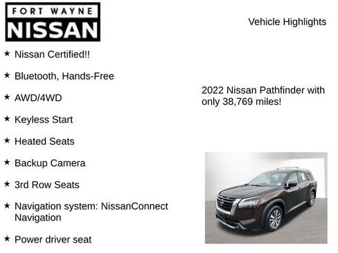 Certified 2022 Nissan Pathfinder SL AWD/4WD image 8