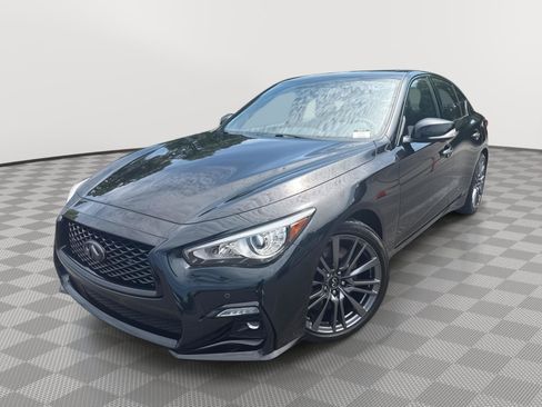 Certified 2023 INFINITI Q50 Red Sport 400 w/ Black Opal Edition RWD image 2