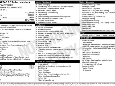 Certified 2023 MAZDA MAZDA3 AWD 2.5 Turbo Hatchback image 44