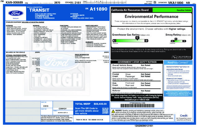 New 2027 Ford Transit 350 148 High Roof Extended w/ Load Area Protection Package RWD image 25