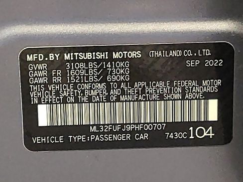 Used 2023 Mitsubishi Mirage G4 Black Edition image 33