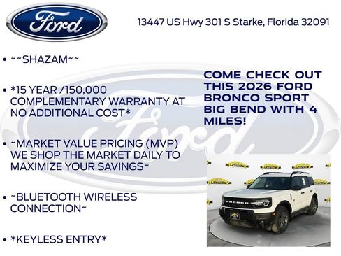 New 2026 Ford Bronco Sport Big Bend w/ Convenience Package AWD/4WD image 5