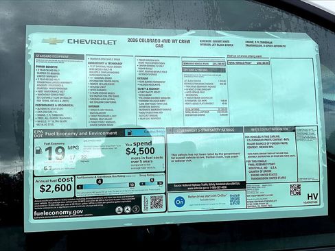 New 2026 Chevrolet Colorado W/T w/ Advanced Trailering Package AWD/4WD image 10