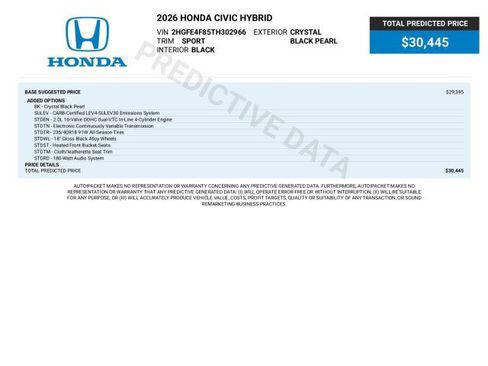 Used 2026 Honda Civic FWD Hybrid Sedan image 2