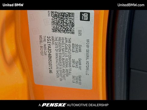 Used 2022 Chevrolet Corvette Stingray Coupe w/ 1LT image 14