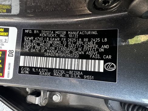 Certified 2023 Lexus ES 350 350 w/ Premium Package image 50