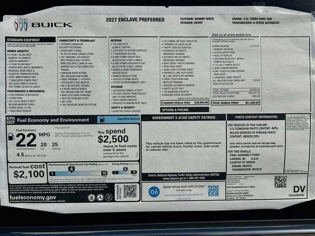 New 2027 Buick Enclave Preferred w/ Power Package FWD image 21