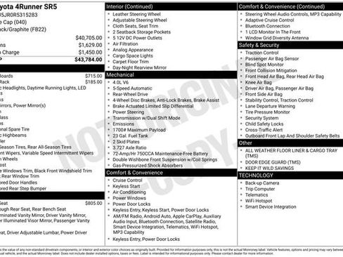 Certified 2024 Toyota 4Runner SR5 RWD image 23