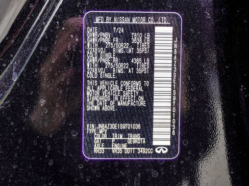 Certified 2025 INFINITI QX80 Sensory AWD/4WD image 40