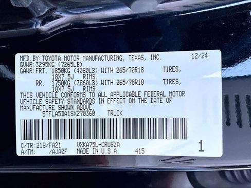 Certified 2025 Toyota Tundra SR5 w/ SR5 Convenience Package AWD/4WD image 37