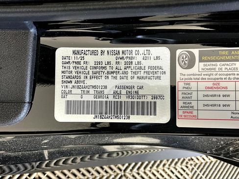 New 2026 Nissan Z Sport w/ Floor Mat Package RWD image 18