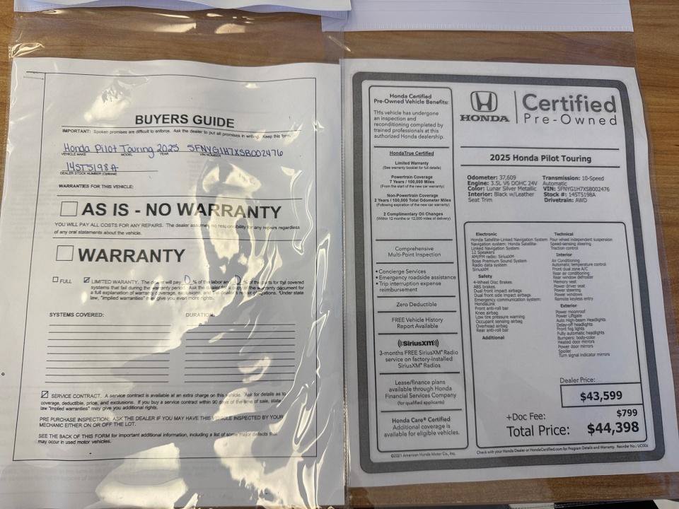 Certified 2025 Honda Pilot Touring image 37