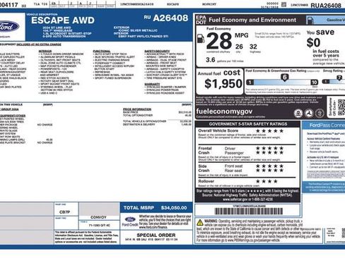 Used 2024 Ford Escape ST-Line AWD/4WD image 3
