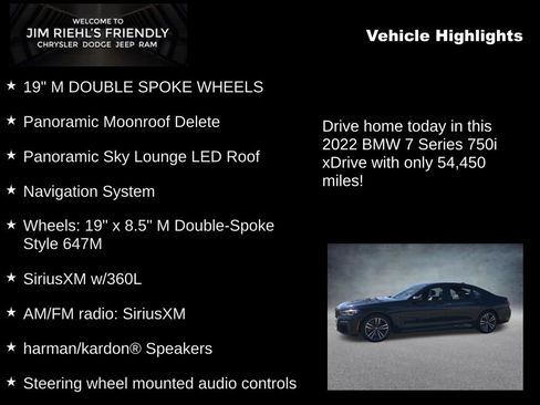 Used 2022 BMW 750i xDrive w/ Executive Package AWD/4WD image 5