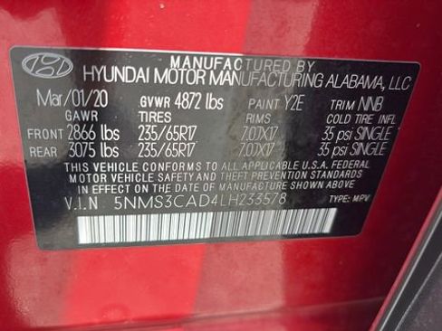 Used 2020 Hyundai Santa Fe SEL AWD/4WD image 15