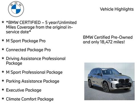 Certified 2025 BMW X5 M60i AWD/4WD image 11