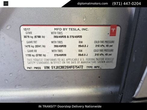 Used 2017 Tesla Model X 100D image 2