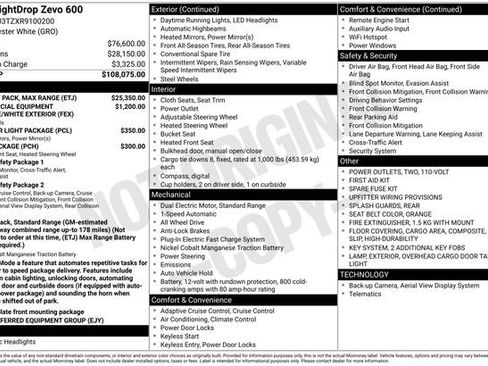 Used 2024 Chevrolet Brightdrop 600 w/ Battery Pack, Max Range image 2
