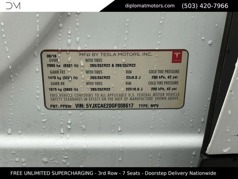 Used 2016 Tesla Model X 75D image 49