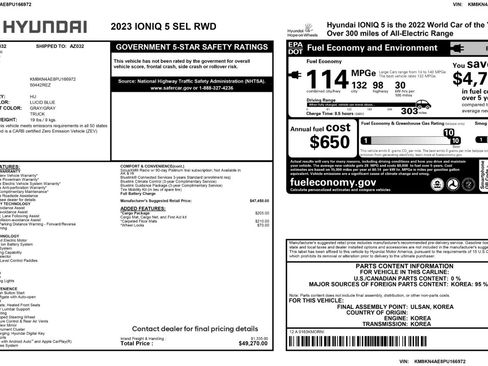 Used 2023 Hyundai Ioniq 5 SEL w/ Cargo Package image 53