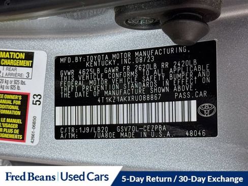 Used 2024 Toyota Camry XSE w/ Navigation Package FWD image 40
