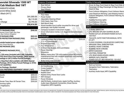 New 2026 Chevrolet Silverado 1500 W/T w/ WT Safety Package AWD/4WD image 37