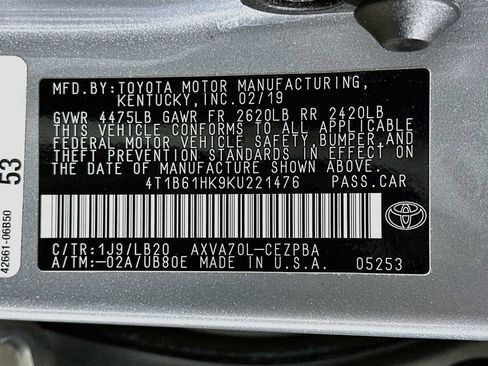 Used 2019 Toyota Camry XSE FWD image 38